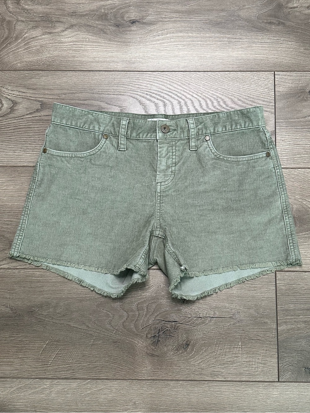Carve Designs 4” Oahu Relaxed Boyfriend Mid Rise Corduroy Shorts Green Size 4